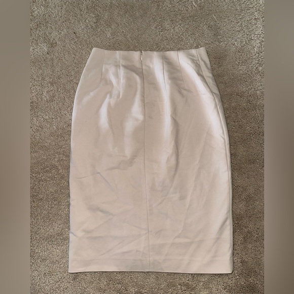 Express Cream Pencil Midi Skirt for Work - Picture 2 of 3